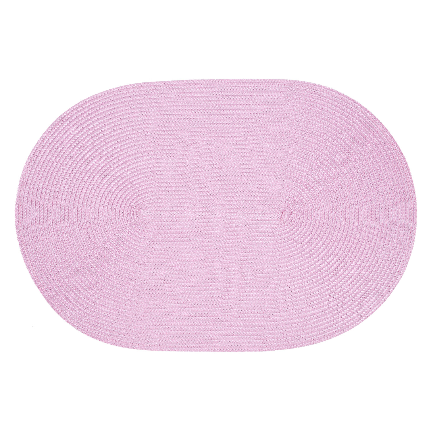 Tischset "Polypro" in ovaler geflochtener Bastoptik - Farbe rosa