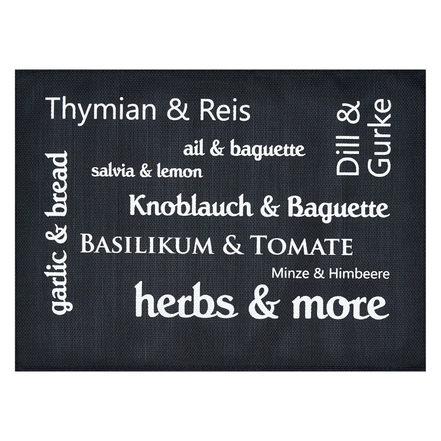 Tischset Herbs & More - Farbe schwarz
