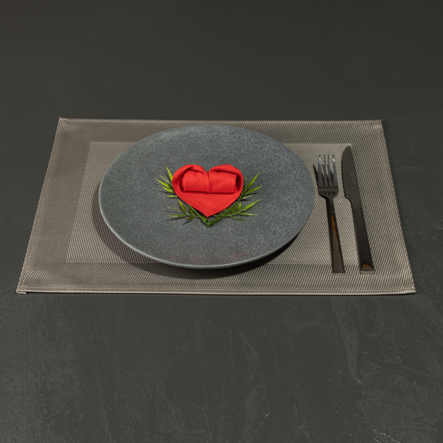 edles & abwischbares Tischset "Cadre" mit umgenähten Rand