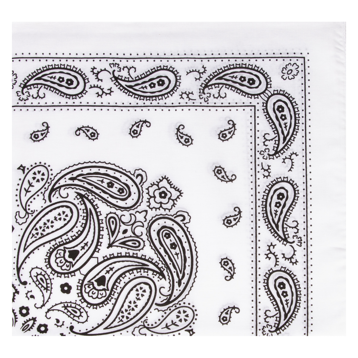 Nickytuch mit Paisleymuster - Farbe weiß