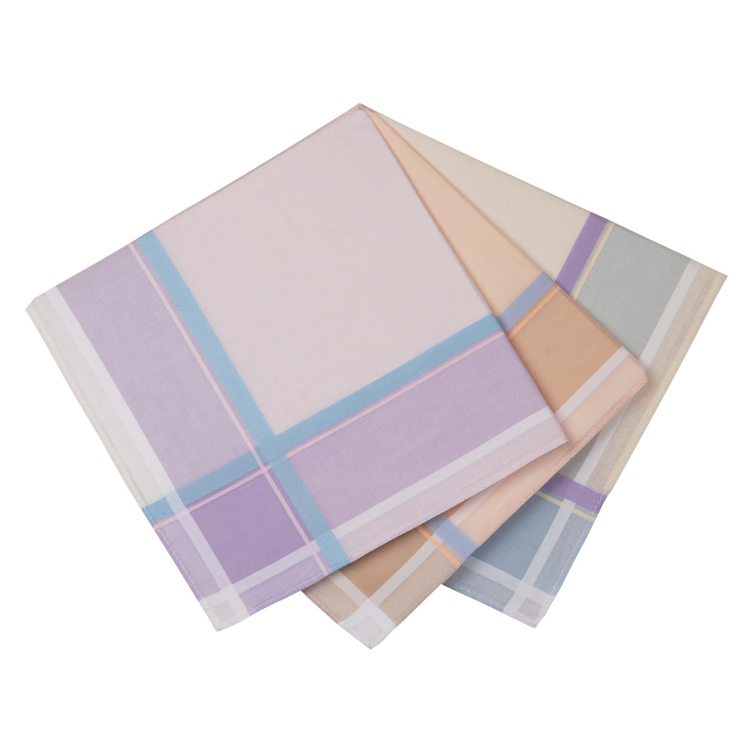 6 Stofftaschentücher für Damen - farbig