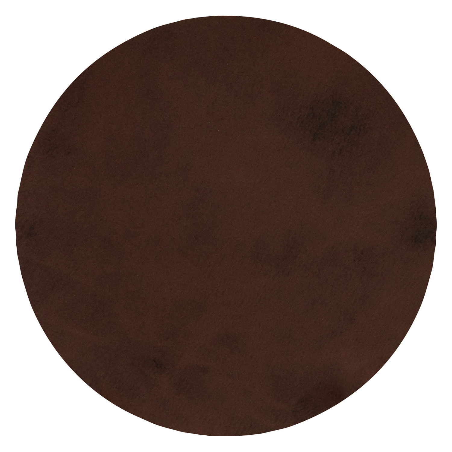 6er Pack runde Glasuntersetzer "Havanna" in Lederoptik - Farbe schoko