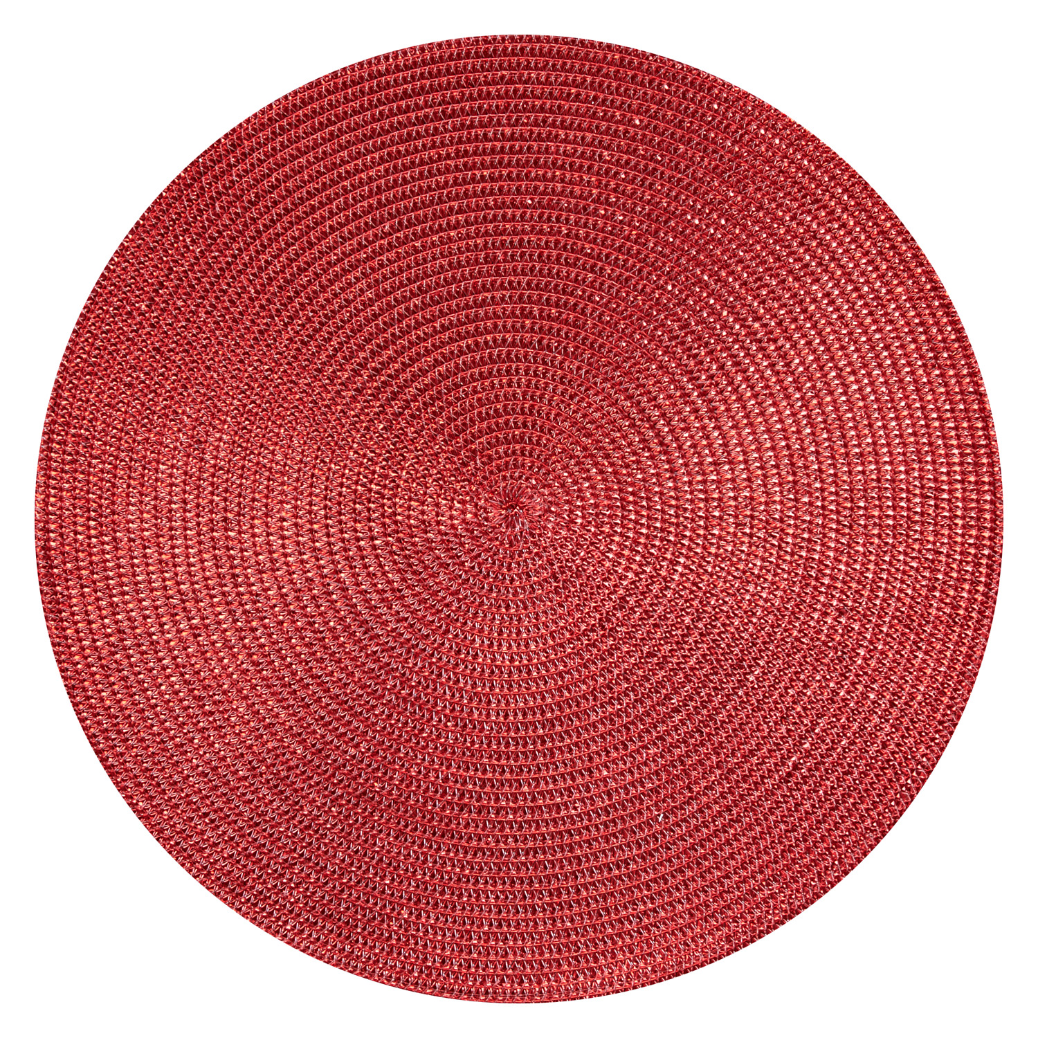 Tischset Polypro rund - Farbe rot glänzend