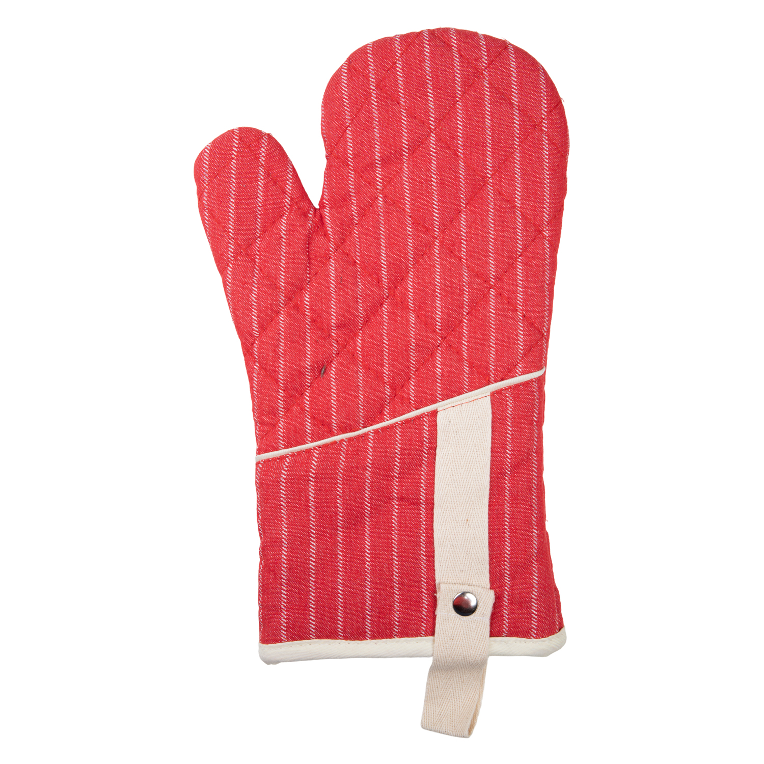 Ofenhandschuh (PSA) gestreift - Farbe rot