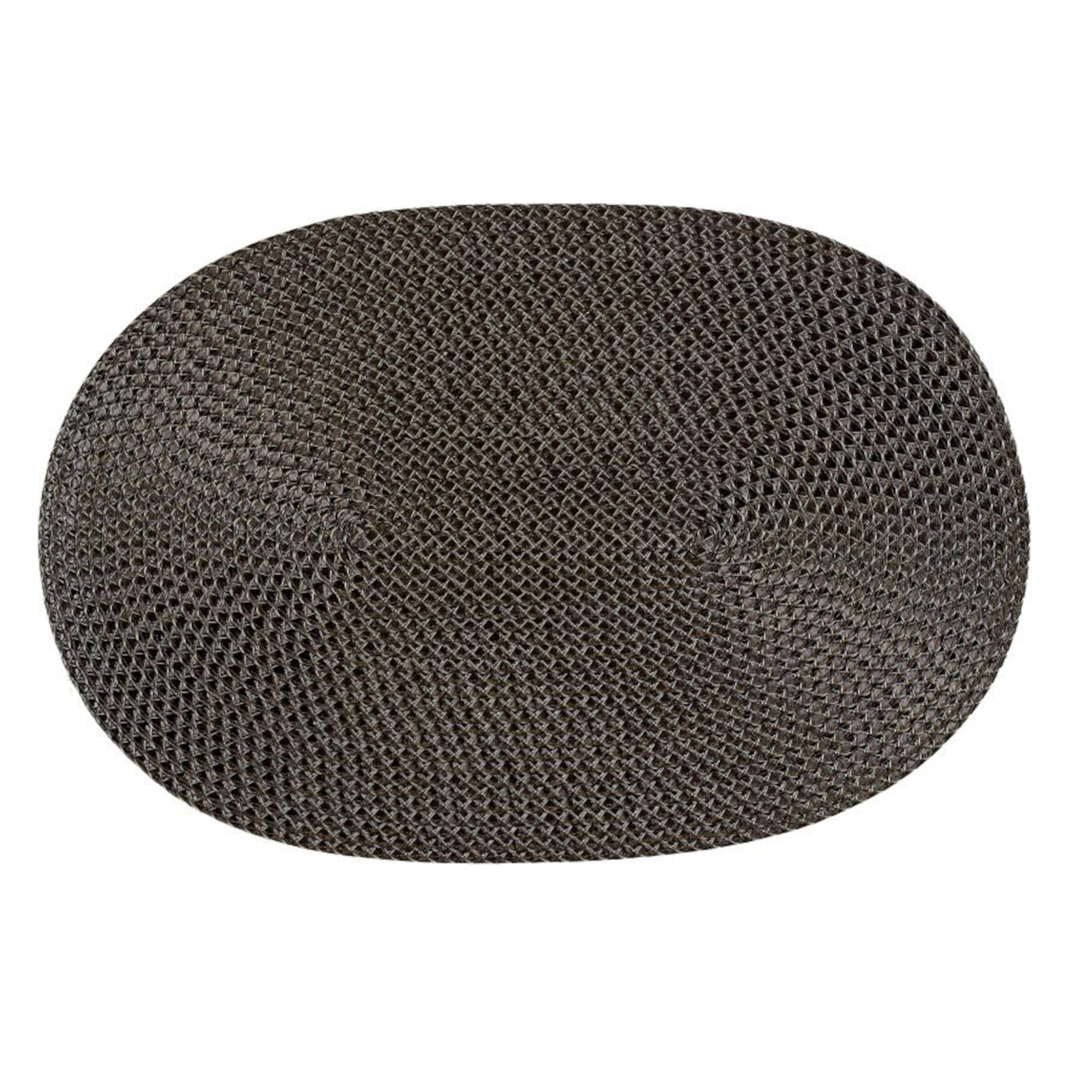 geflochtenes Bastoptik Tischset "Basket" in ovaler Form - Farbe schoko