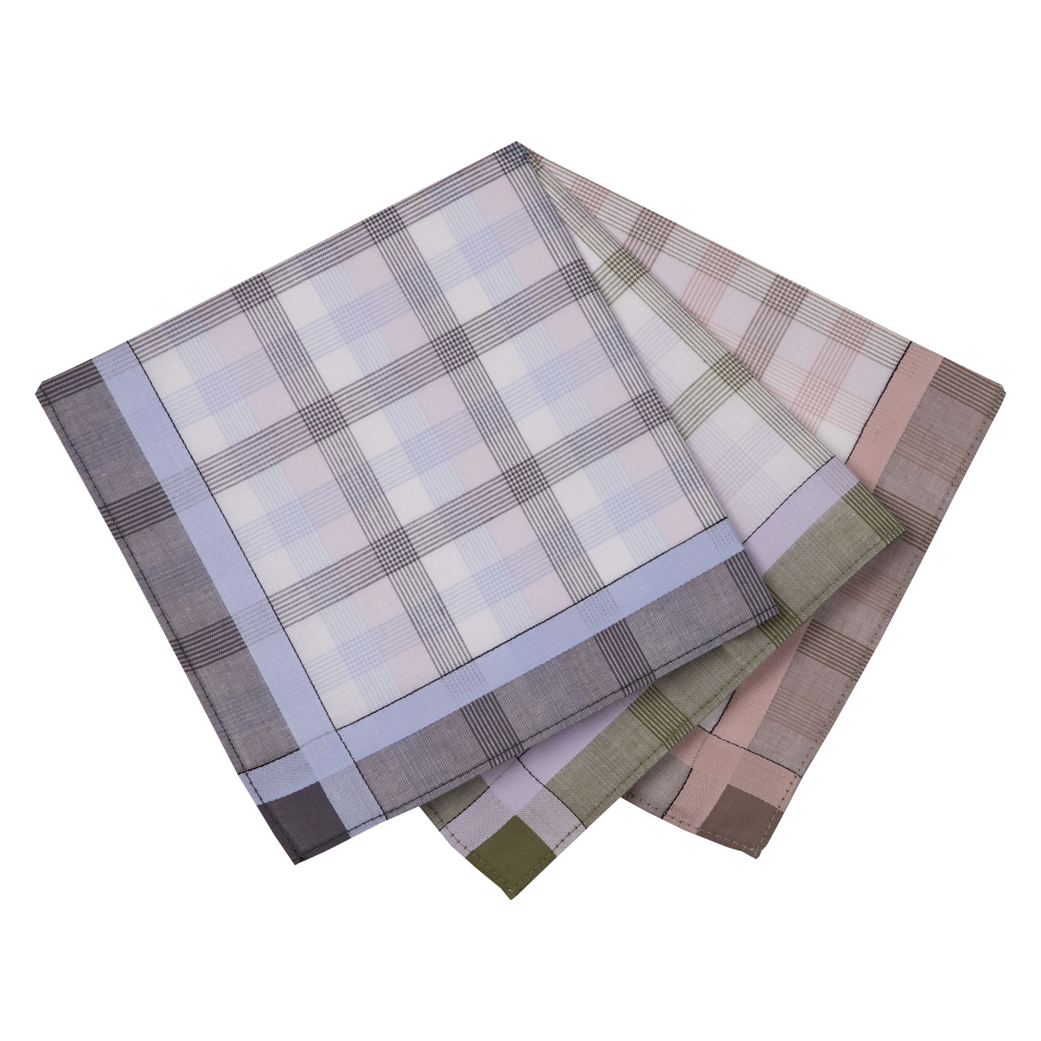 6 Stofftaschentücher für Herren - kariert