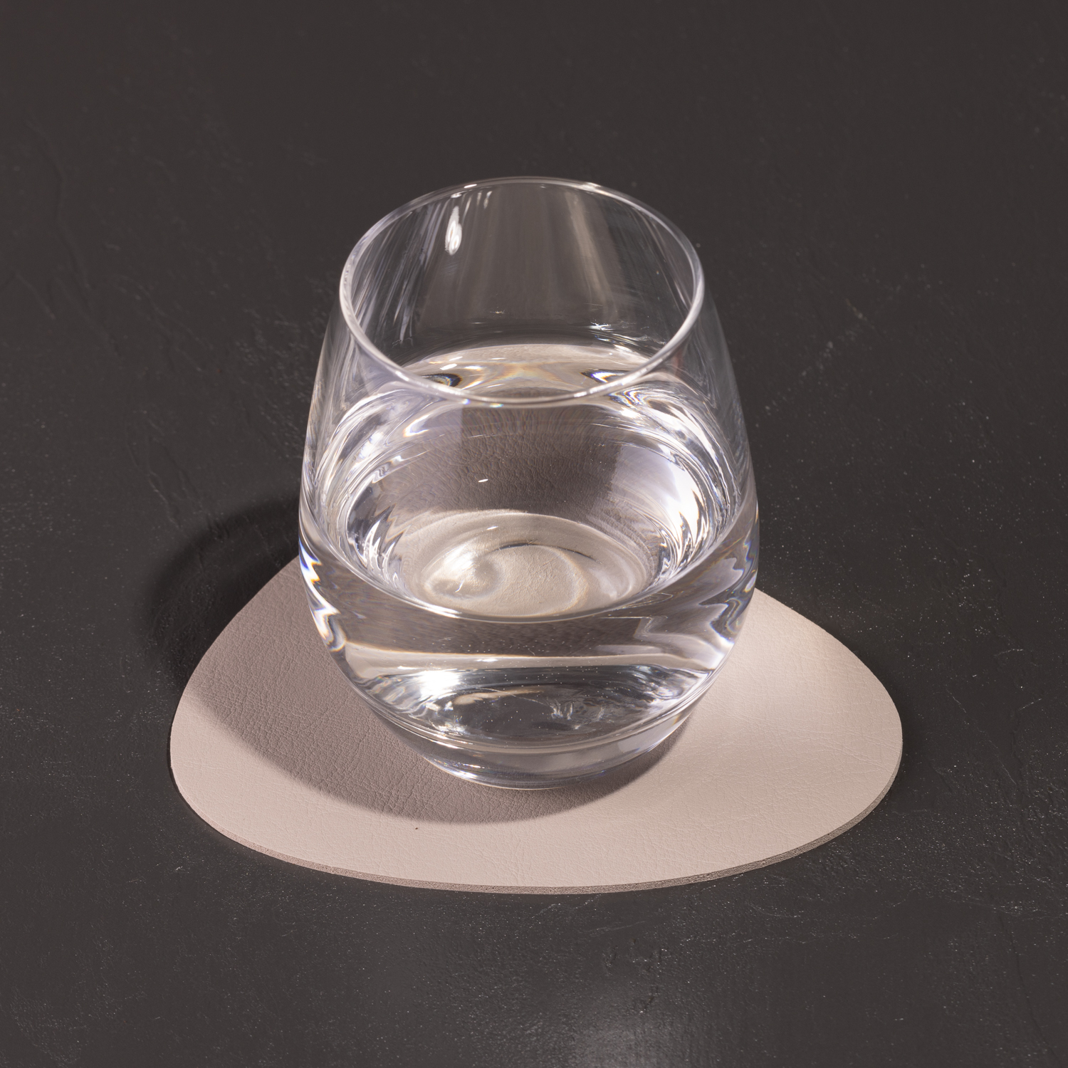 6er Pack antibakterielle Glasuntersetzer "Kaja Stone Shape" in moderner Steinform 