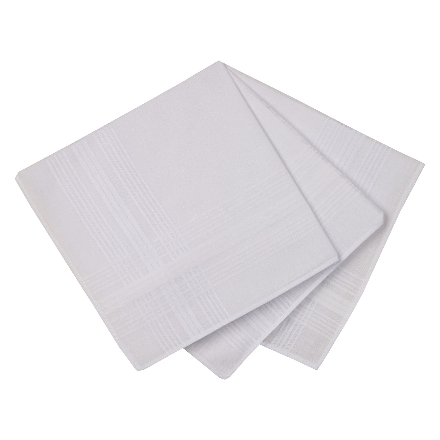 6 Stofftaschentücher für Herren  weiss