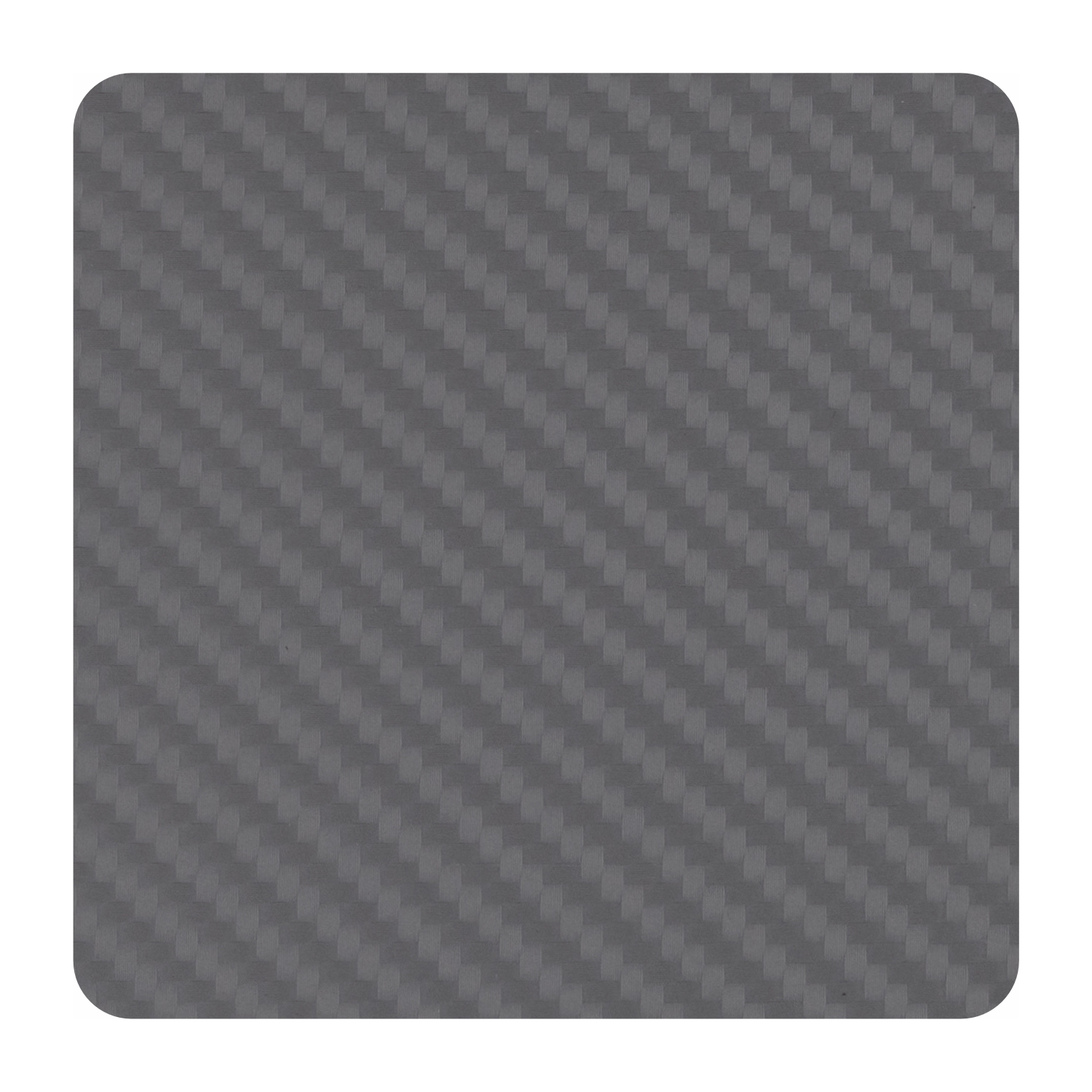 6er Set eckige Glasuntersetzer "Stratos" mit Carbon-Muster - Farbe carbon