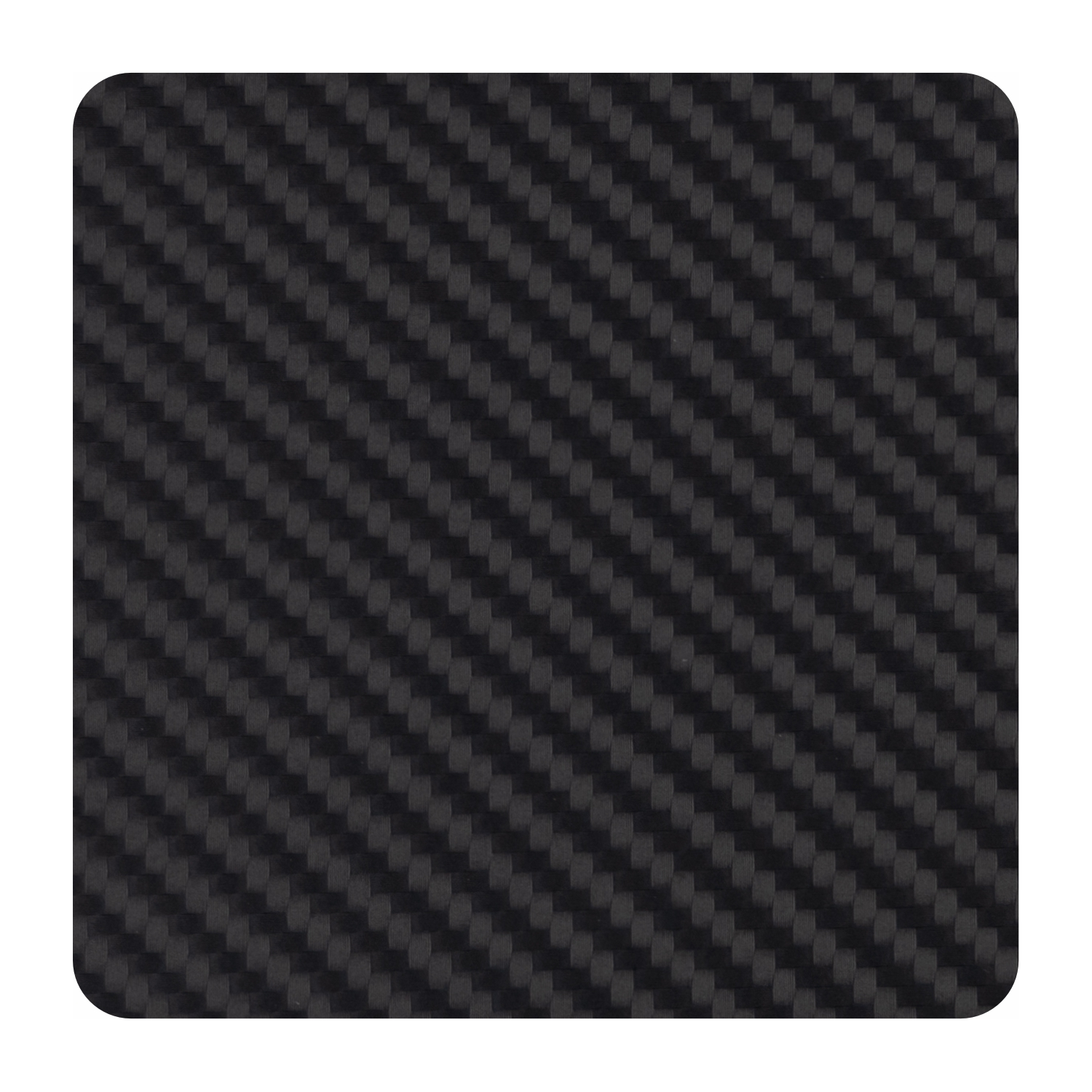 6er Set eckige Glasuntersetzer "Stratos" mit Carbon-Muster - Farbe schwarz