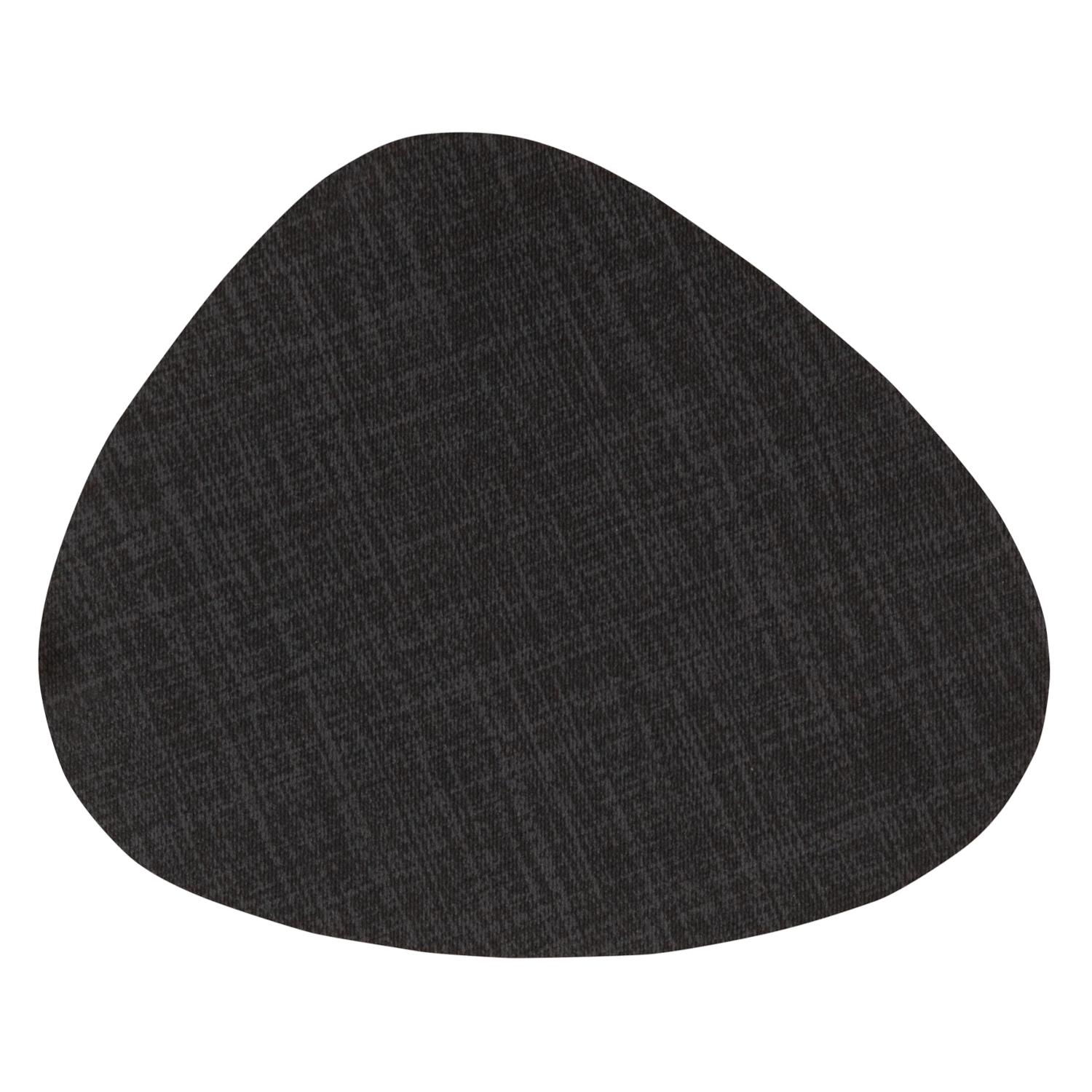 6er Set Glasuntersetzer "Acana" in moderner Steinform mit textiler Struktur - Farbe schwarz 