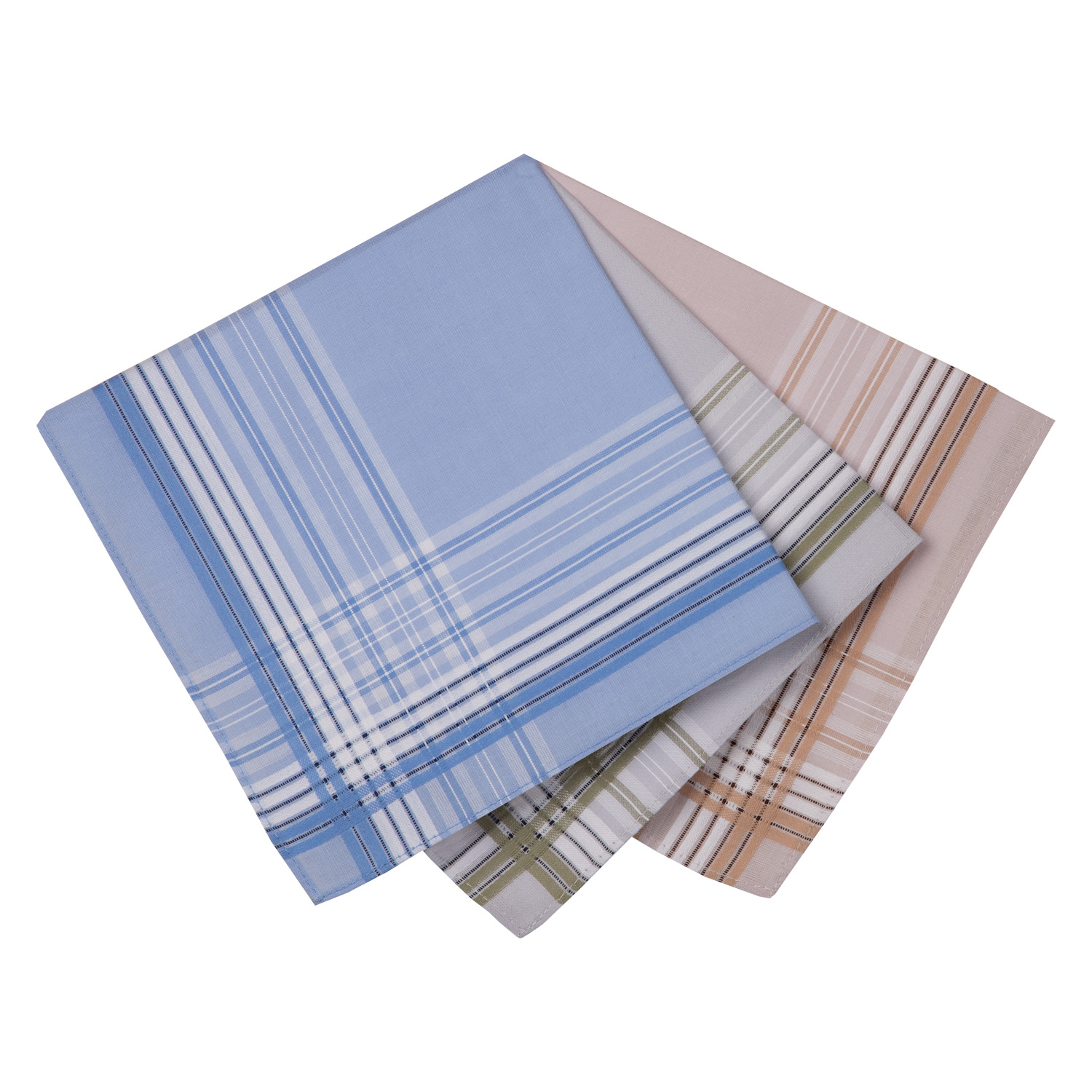 6 Stofftaschentücher für Herren - farbig