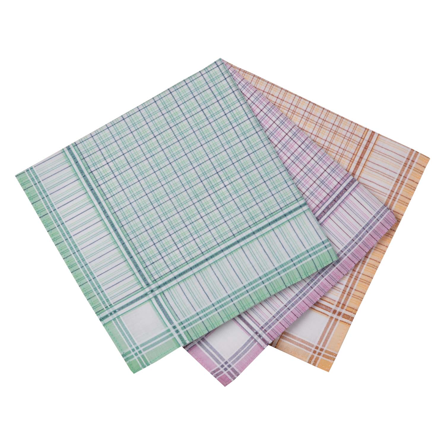 6 Stofftaschentücher für Damen - kariert