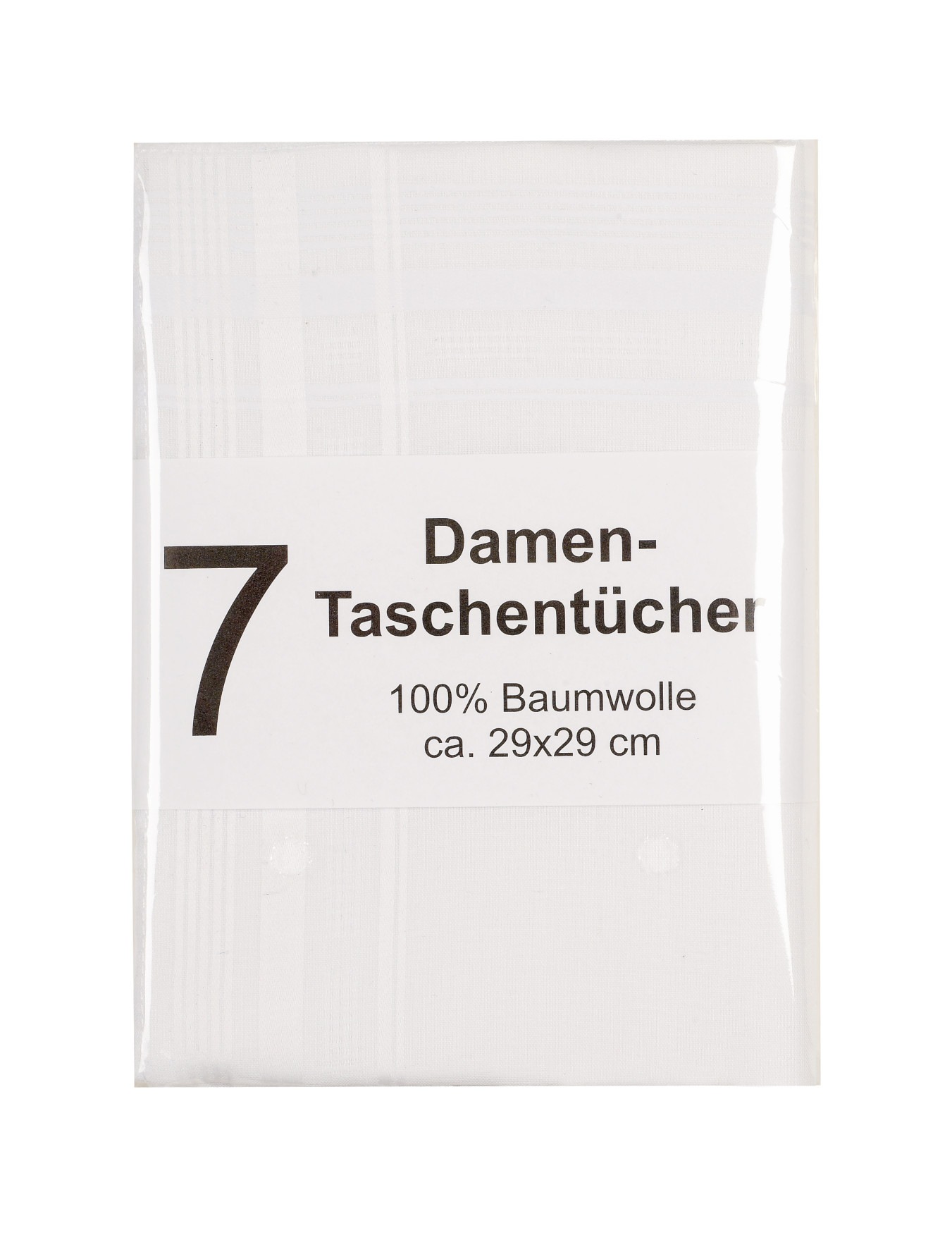 7er Pack Stofftaschentücher für Damen uni weiß