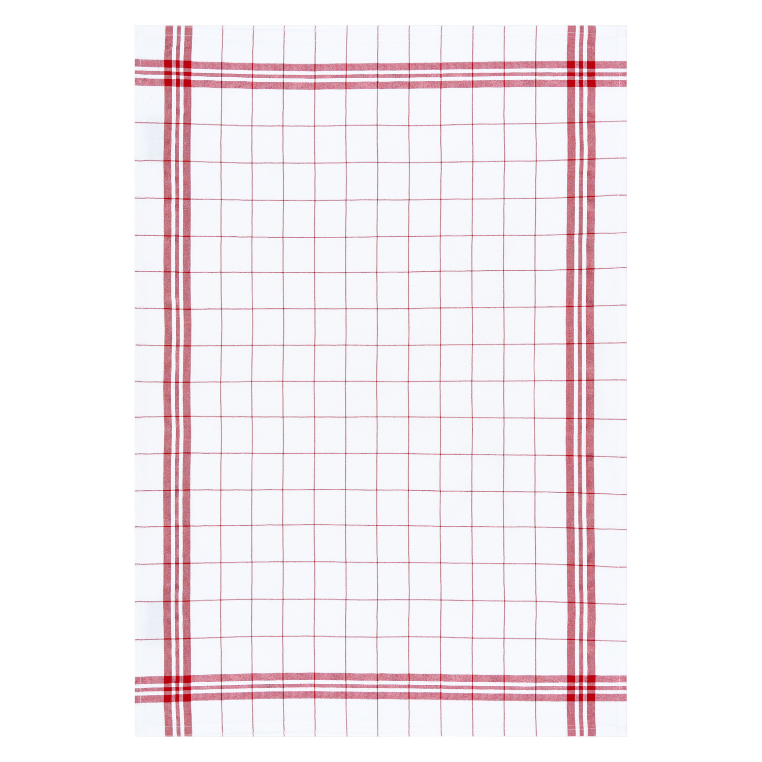 Geschirrtuch Bambus kariert - Farbe rot