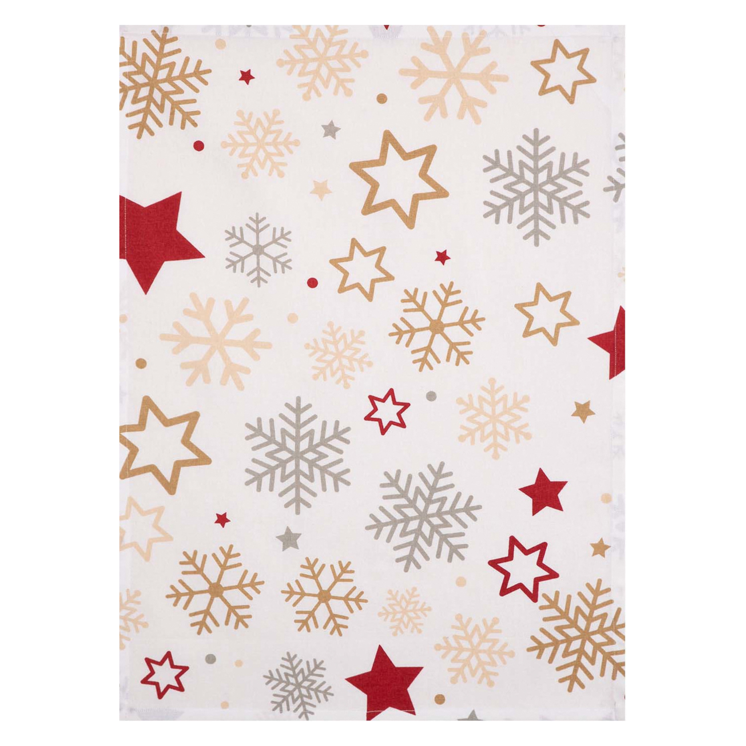 2 Baumwoll-Geschirrtücher mit winterlichen Motiv in ca. 50x70 cm, Aufhänger an der Rückseite - Stuco - Stardust, winterliches Küchenthema