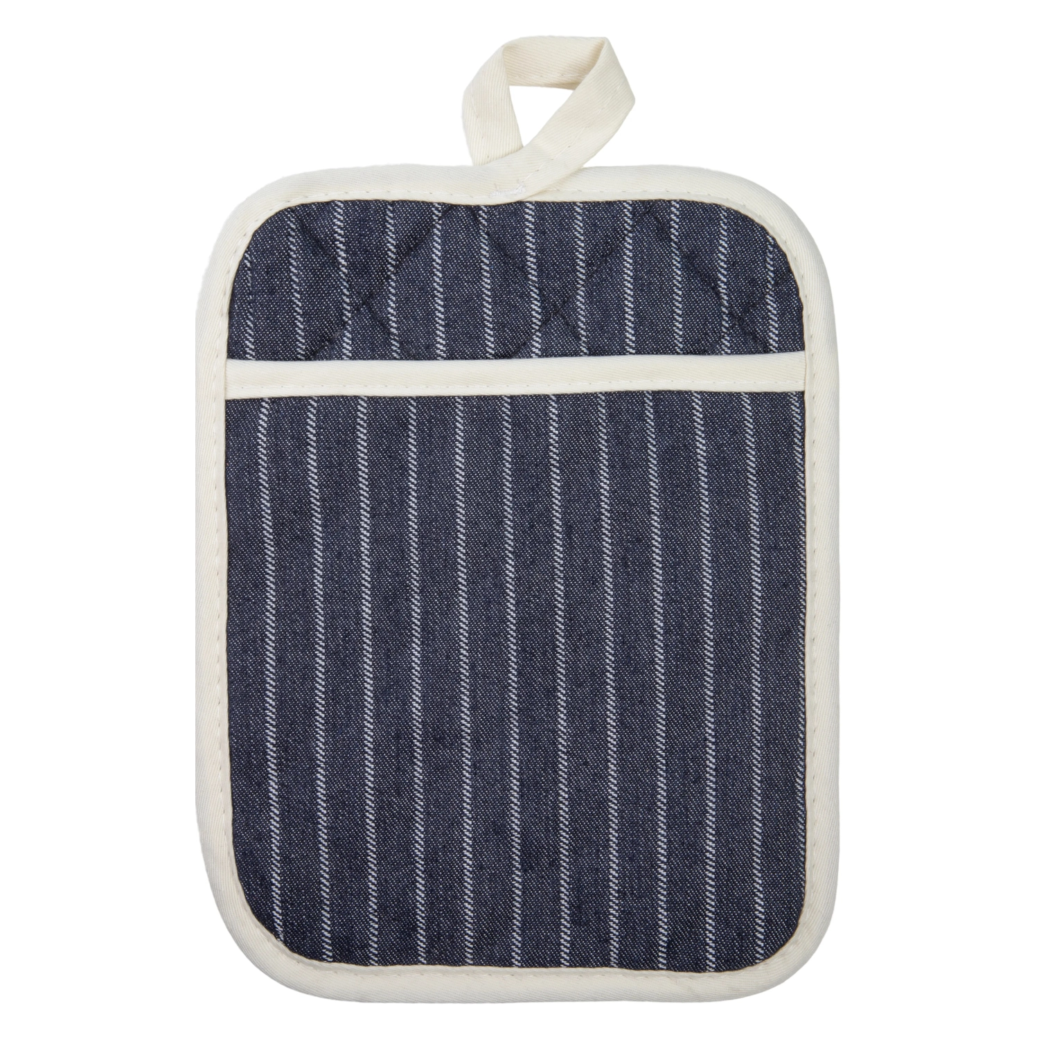 3-teiliges Topflappen & Ofenhandschuh Set - gestreift marine 3-teiliges Topflappen & Ofenhandschuh Set - gestreift marine