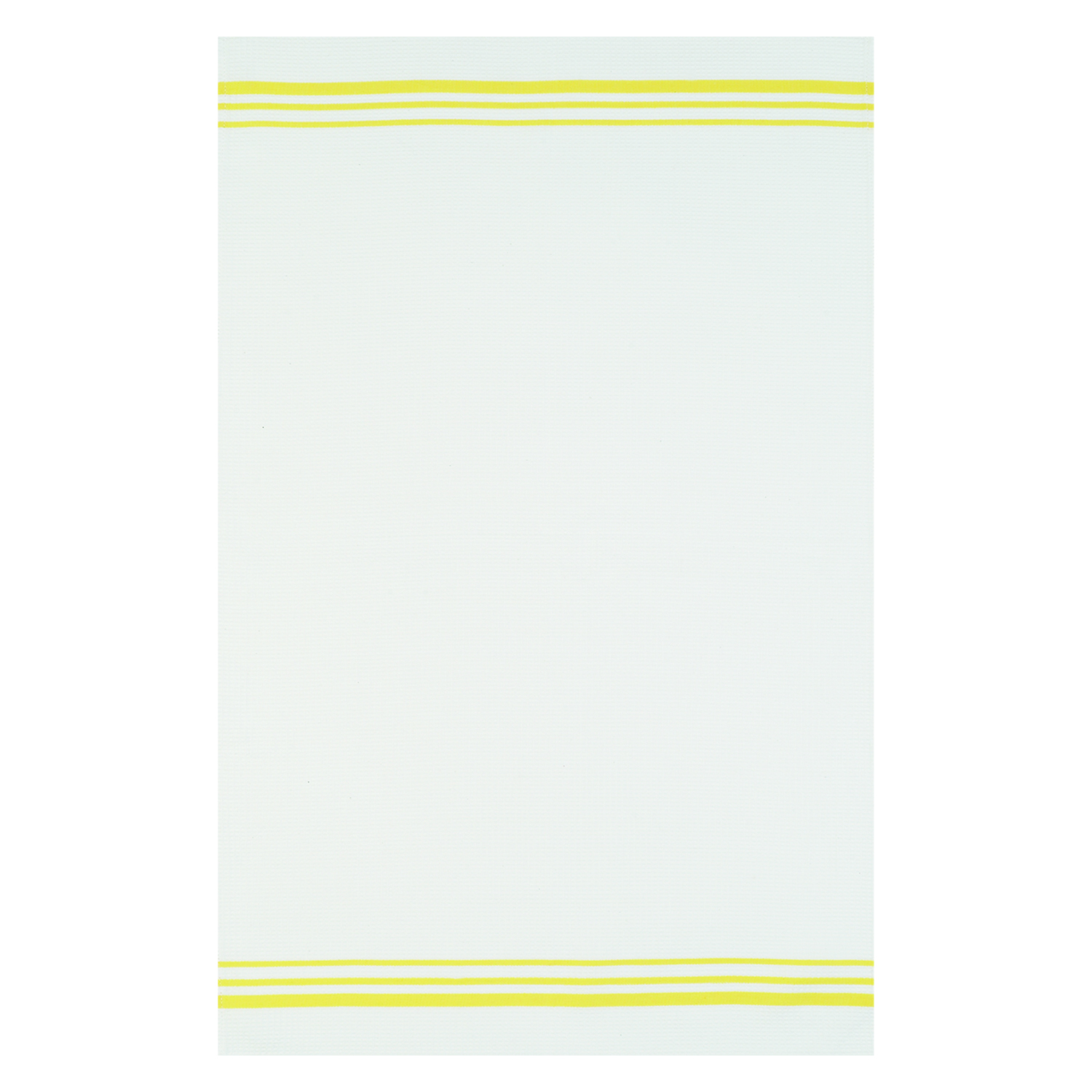 Geschirrtuch Waffelpikee - Farbe weiß/gelb