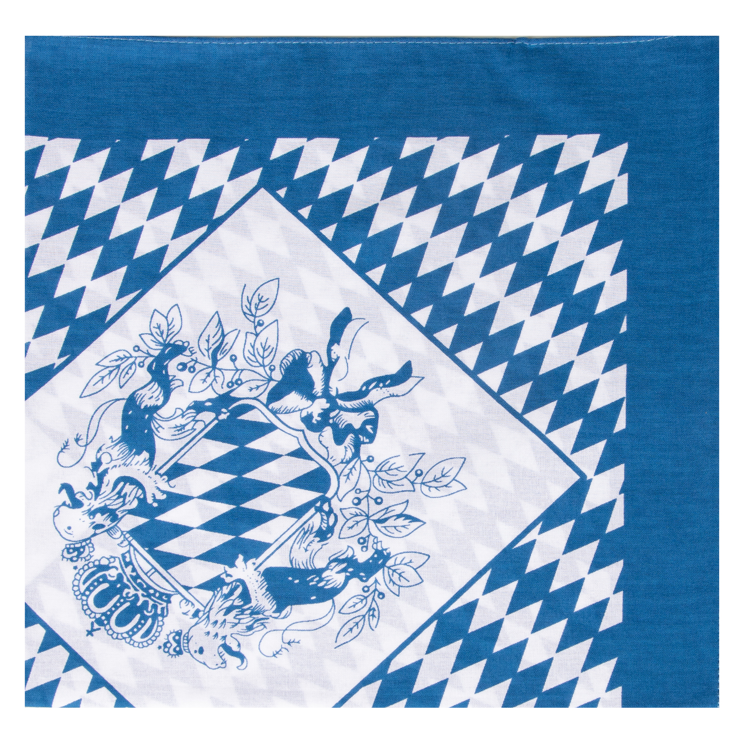 Nickytuch mit bayerischer Raute und Wappen - Farbe bleu