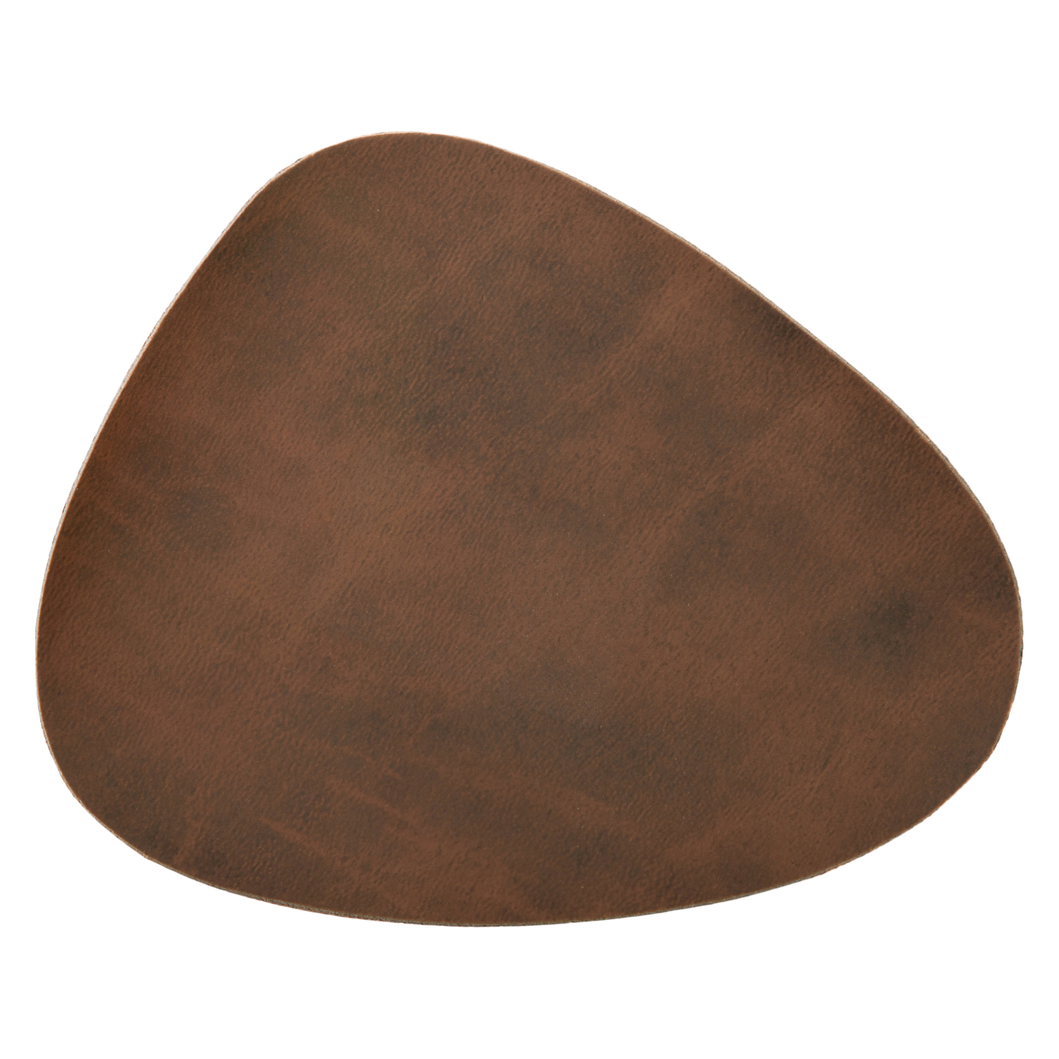 6er Set hochwertige Lederoptik Glasuntersetzer "Havanna" in Steinform - Farbe schoko